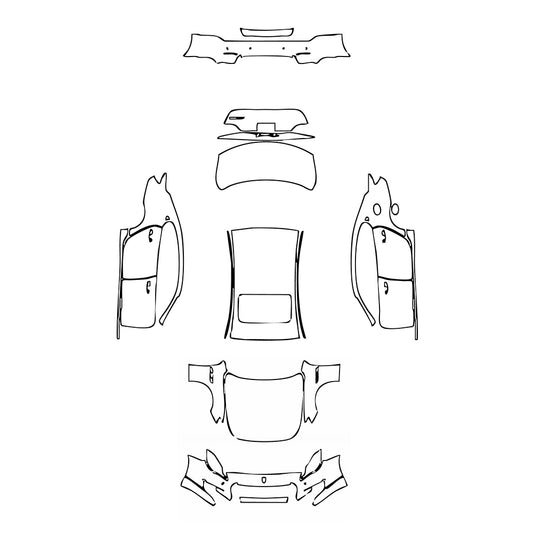 Pre-Cut PPF Maserati Quattroporte Quattroporte GTS Base 2015 - PPF-Kits