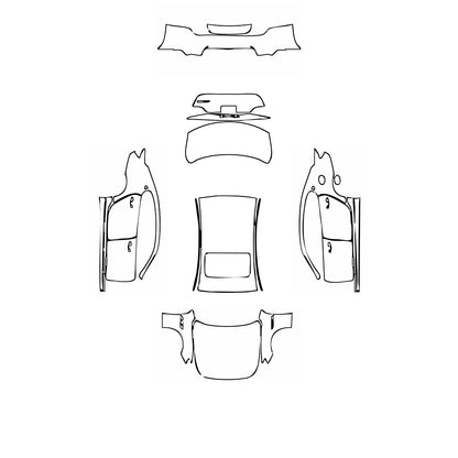 Pre-Cut PPF Maserati Quattroporte Quattroporte GTS GranLusso 2018 - PPF-Kits