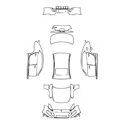 Pre-Cut PPF Maserati Quattroporte Quattroporte GranSport 2018 - PPF-Kits