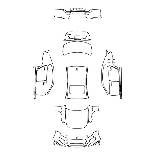 Pre-Cut PPF Maserati Quattroporte Quattroporte Modena 2025 - PPF-Kits