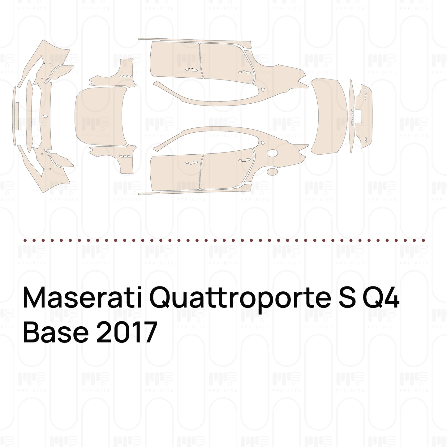 Voorgesneden PPF Maserati Quattroporte S Q4 Base 2017