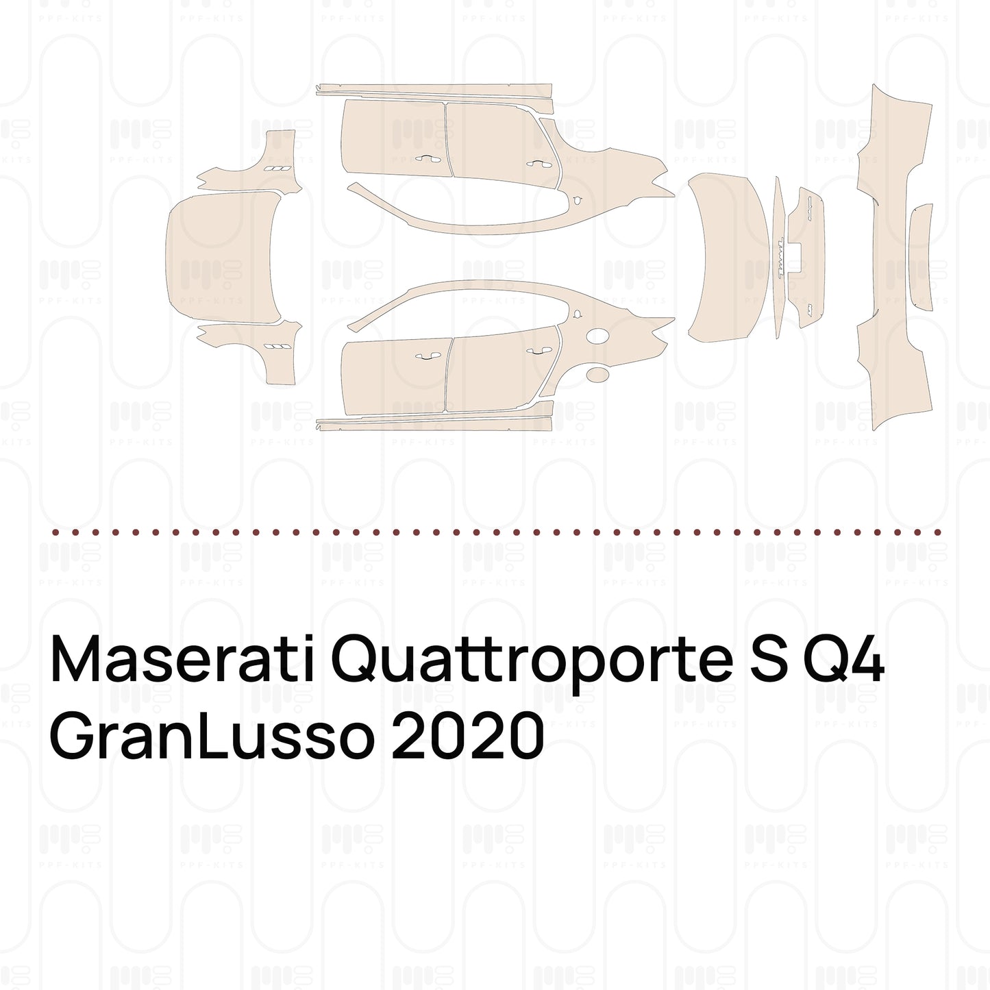 Voorgesneden PPF Maserati Quattroporte S Q4 GranLusso 2020