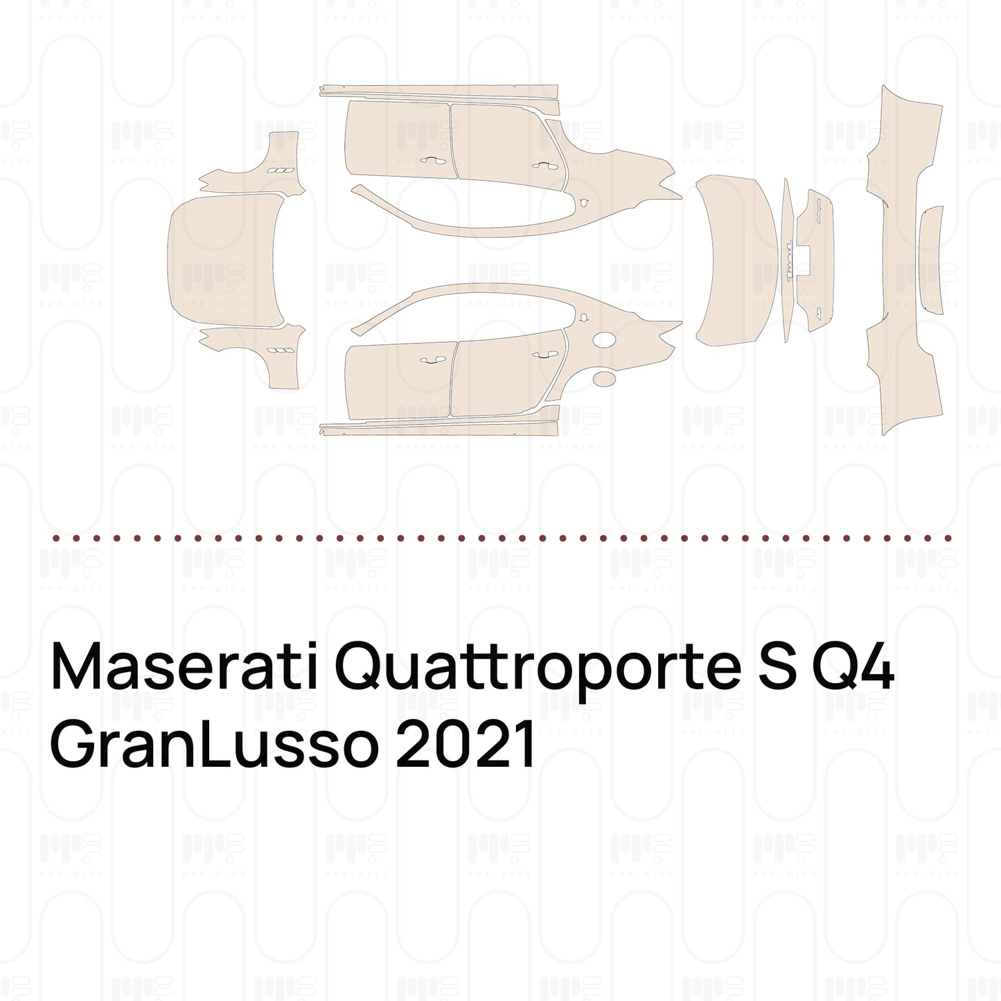 Voorgesneden PPF Maserati Quattroporte S Q4 GranLusso 2021