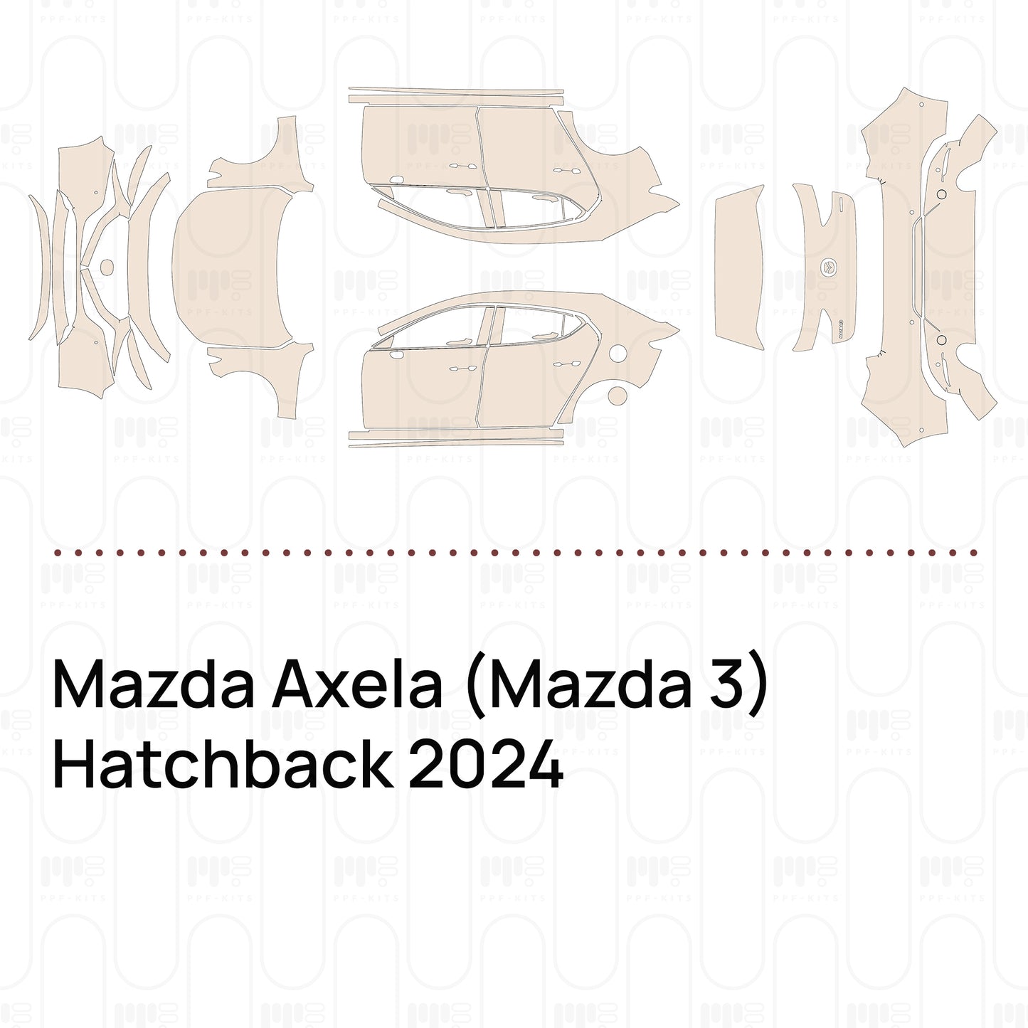 Voorgesneden PPF Mazda Axela (Mazda 3) Hatchback 2024