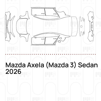 Voorgesneden PPF Mazda Axela (Mazda 3) Sedan 2026