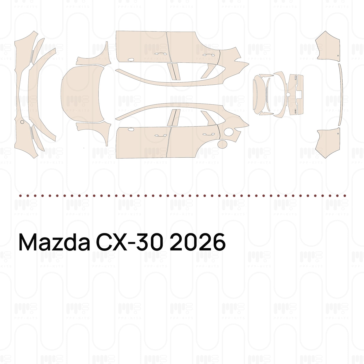 Voorgesneden PPF Mazda CX-30 2026