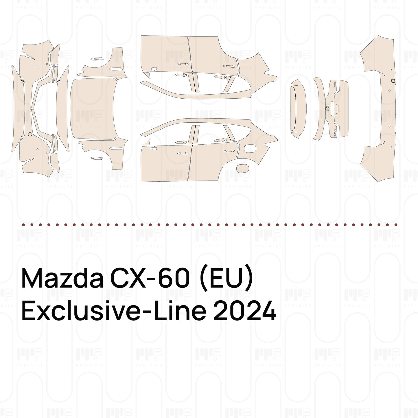 Voorgesneden PPF Mazda CX-60 (EU) Exclusive-Line 2024