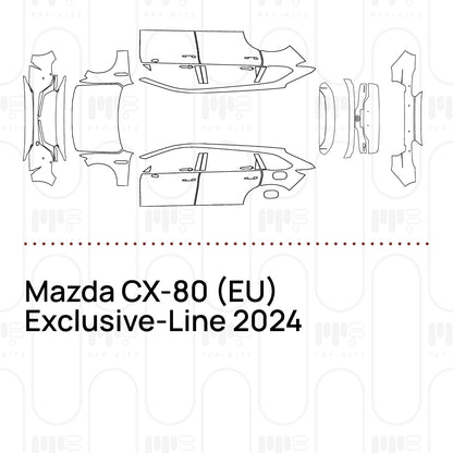 Voorgesneden PPF Mazda CX-80 (EU) Exclusive-Line 2024