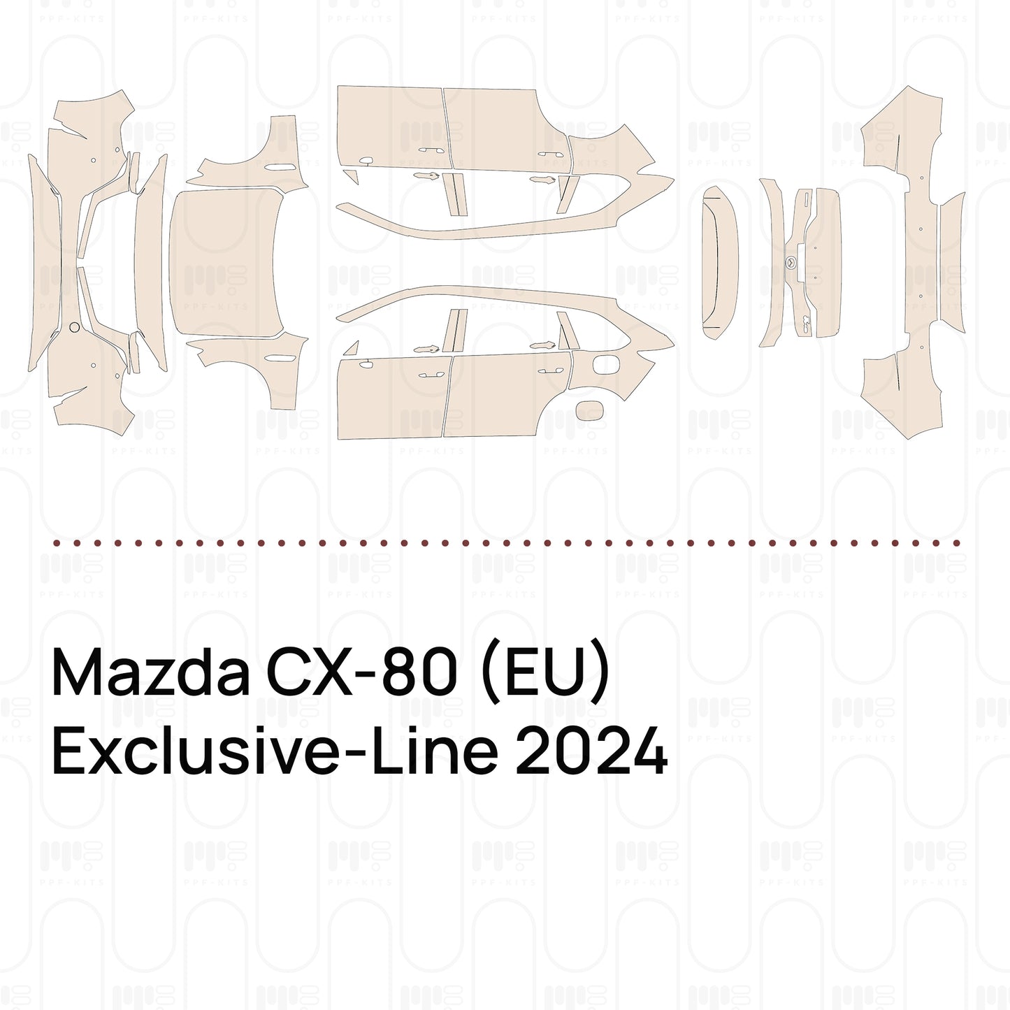 Voorgesneden PPF Mazda CX-80 (EU) Exclusive-Line 2024