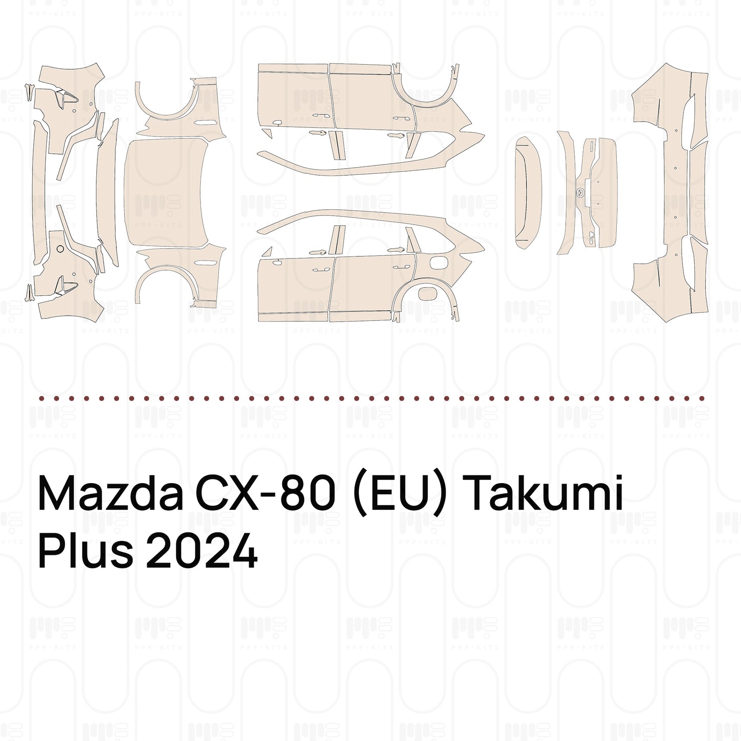 Voorgesneden PPF Mazda CX-80 (EU) Takumi Plus 2024