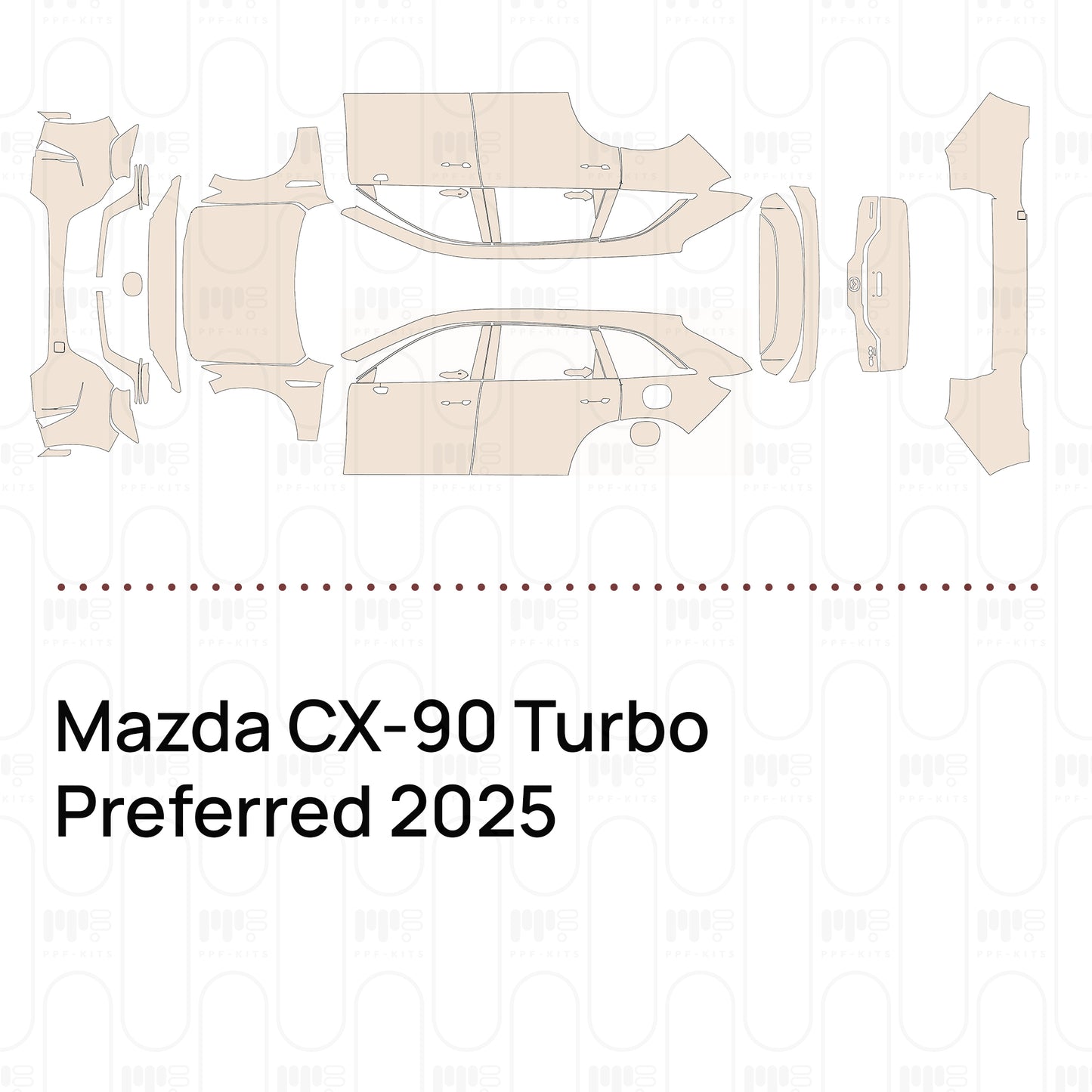 Voorgesneden PPF Mazda CX-90 Turbo Preferred 2025