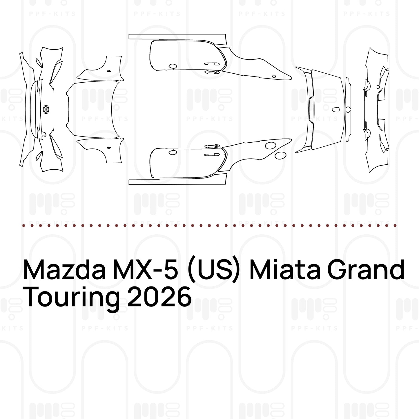 Voorgesneden PPF Mazda MX-5 (US) Miata Grand Touring 2026