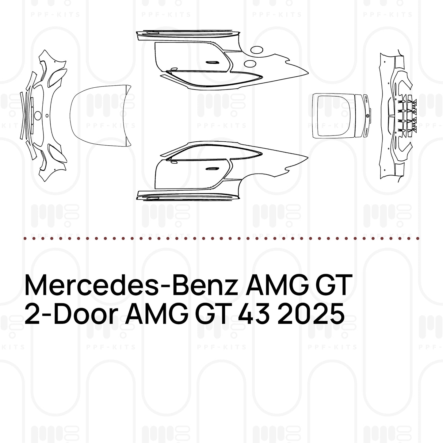Voorgesneden PPF Mercedes-Benz AMG GT 2-Door AMG GT 43 2025
