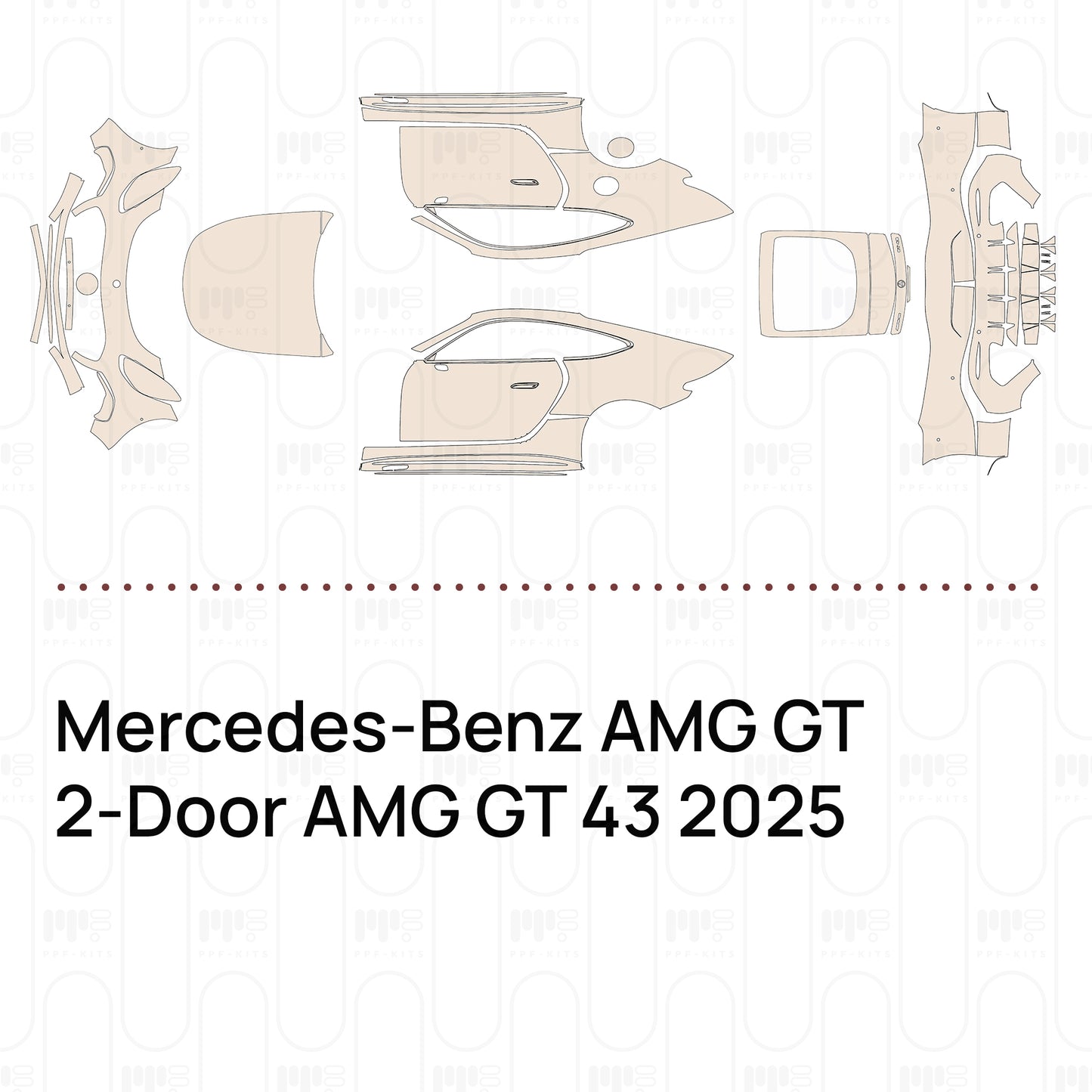 Voorgesneden PPF Mercedes-Benz AMG GT 2-Door AMG GT 43 2025