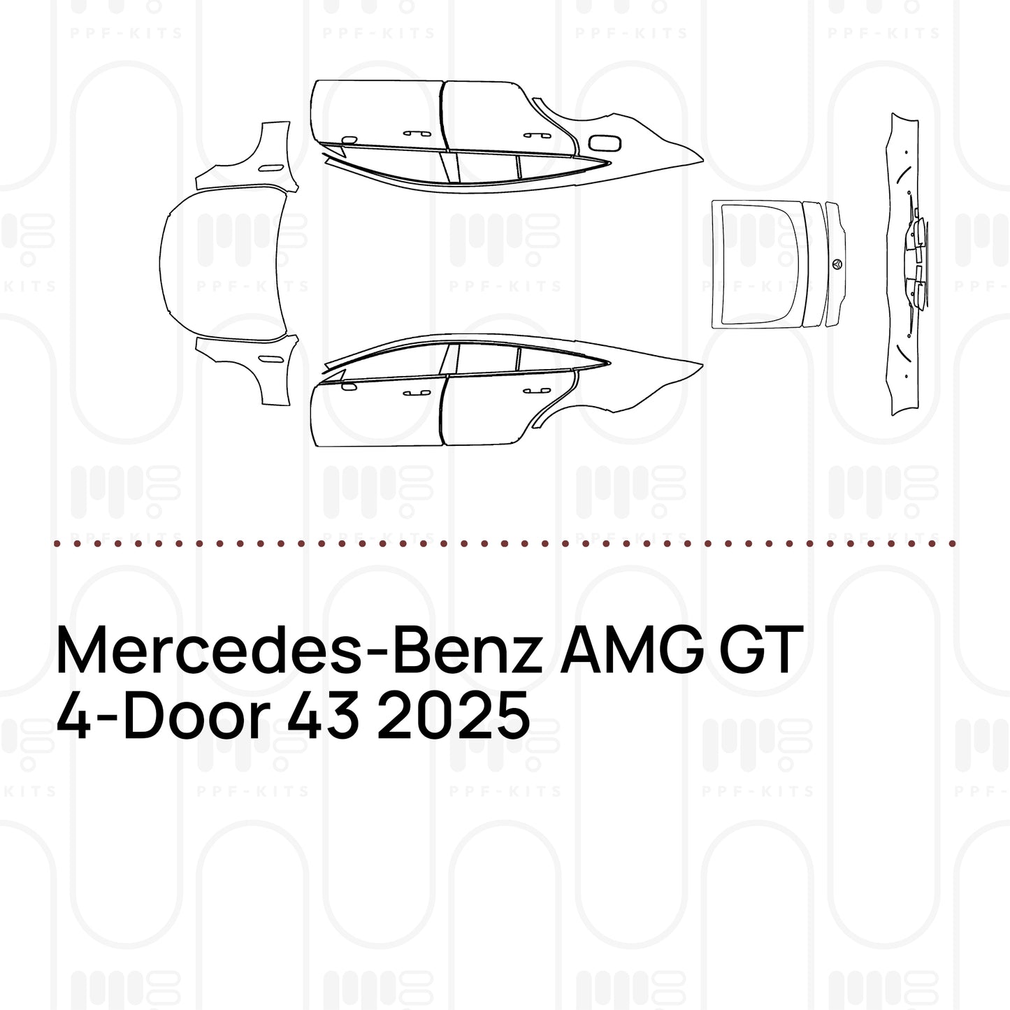 Voorgesneden PPF Mercedes-Benz AMG GT 4-Door 43 2025