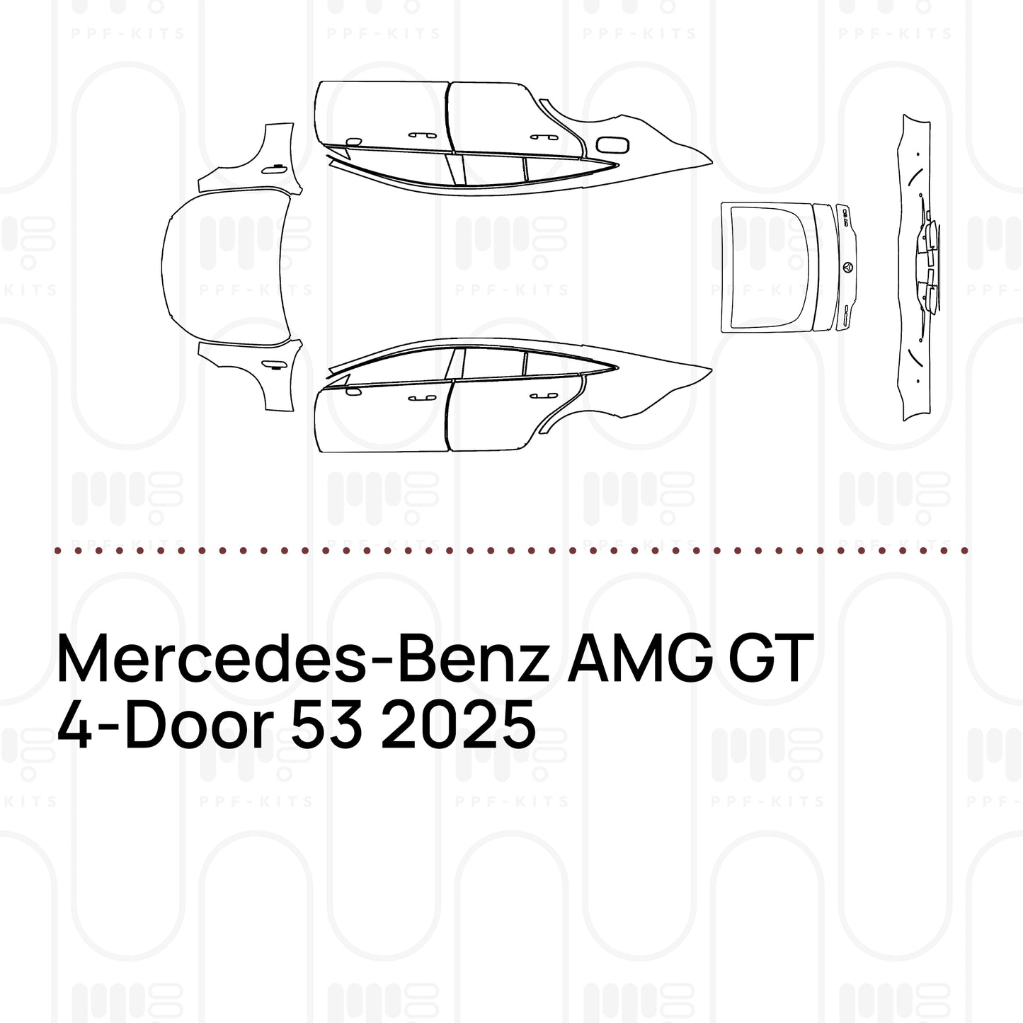 Voorgesneden PPF Mercedes-Benz AMG GT 4-Door 53 2025
