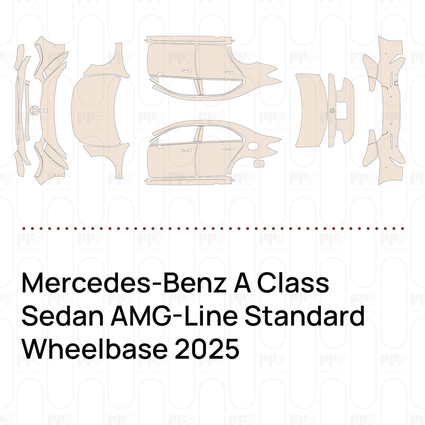 Voorgesneden PPF Mercedes-Benz A Class Sedan AMG-Line Standard Wheelbase 2025