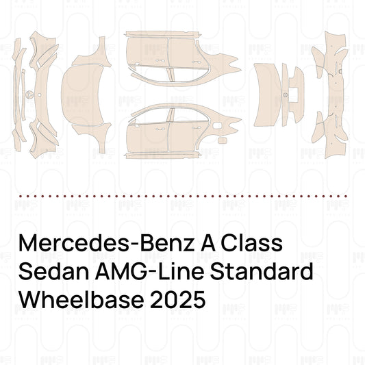 Voorgesneden PPF Mercedes-Benz A Class Sedan AMG-Line Standard Wheelbase 2025