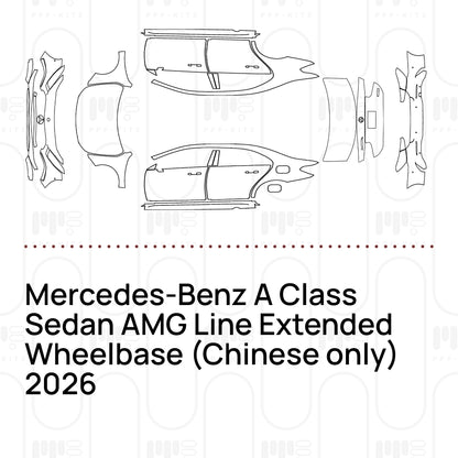 Voorgesneden PPF Mercedes-Benz A Class Sedan AMG Line Extended Wheelbase (Chinese only) 2026