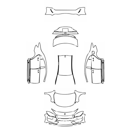 Pre-Cut PPF Mercedes-Benz CLA Coupe AMG CLA 45 2015 - PPF-Kits