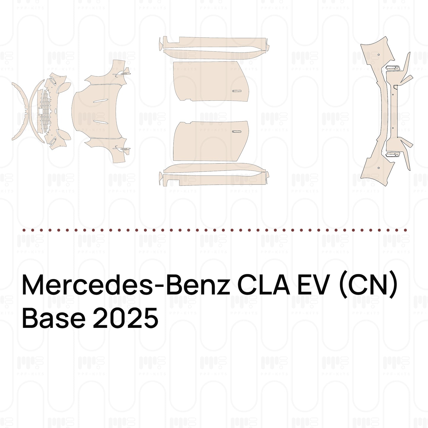 Voorgesneden PPF Mercedes-Benz CLA EV (CN) Base 2025