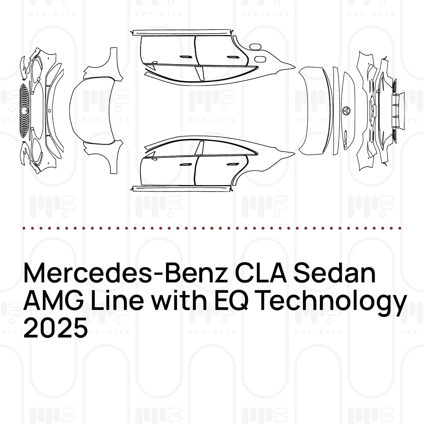 Voorgesneden PPF Mercedes-Benz CLA Sedan AMG Line with EQ Technology 2025