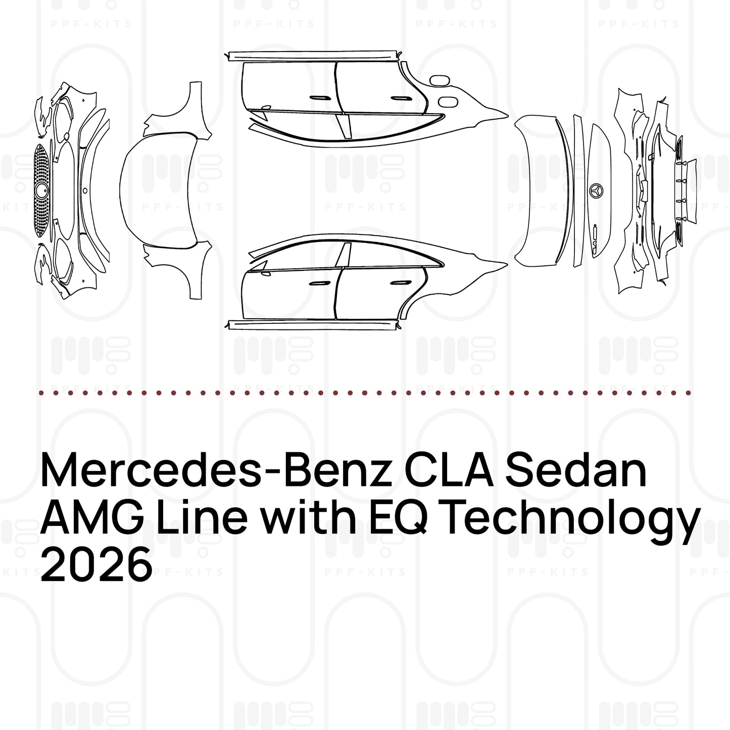 Voorgesneden PPF Mercedes-Benz CLA Sedan AMG Line with EQ Technology 2026