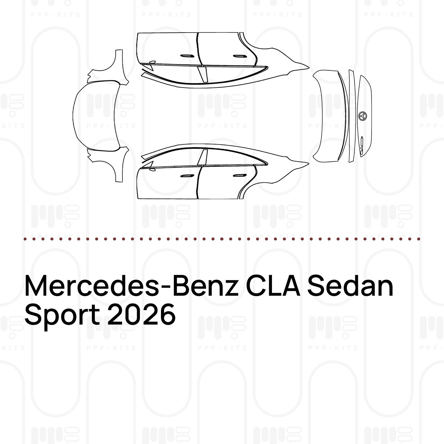 Voorgesneden PPF Mercedes-Benz CLA Sedan Sport 2026