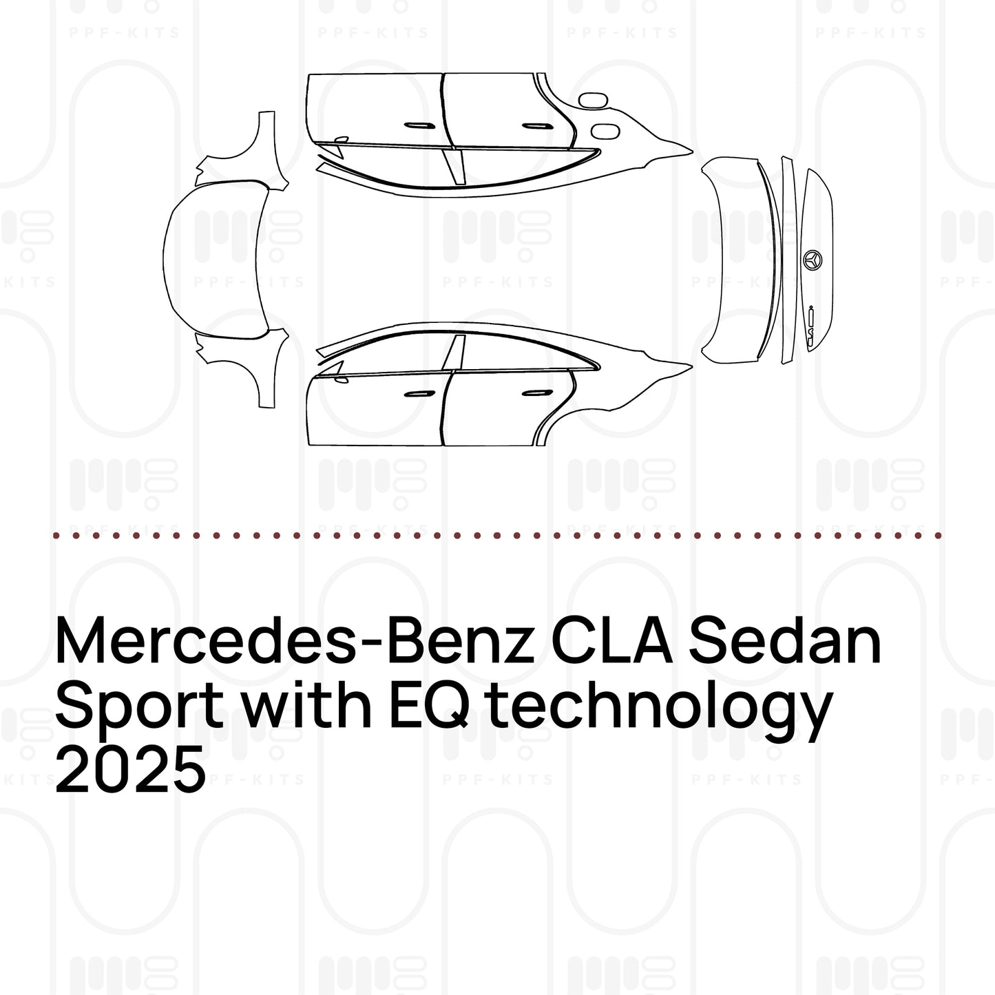 Voorgesneden PPF Mercedes-Benz CLA Sedan Sport with EQ technology 2025