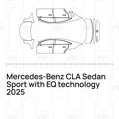 Voorgesneden PPF Mercedes-Benz CLA Sedan Sport with EQ technology 2025