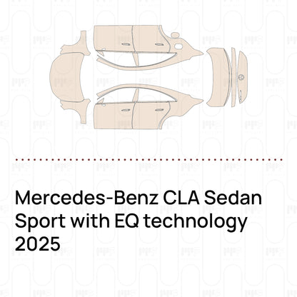 Voorgesneden PPF Mercedes-Benz CLA Sedan Sport with EQ technology 2025