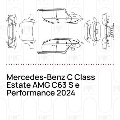 Voorgesneden PPF Mercedes-Benz C Class Estate AMG C63 S e Performance 2024