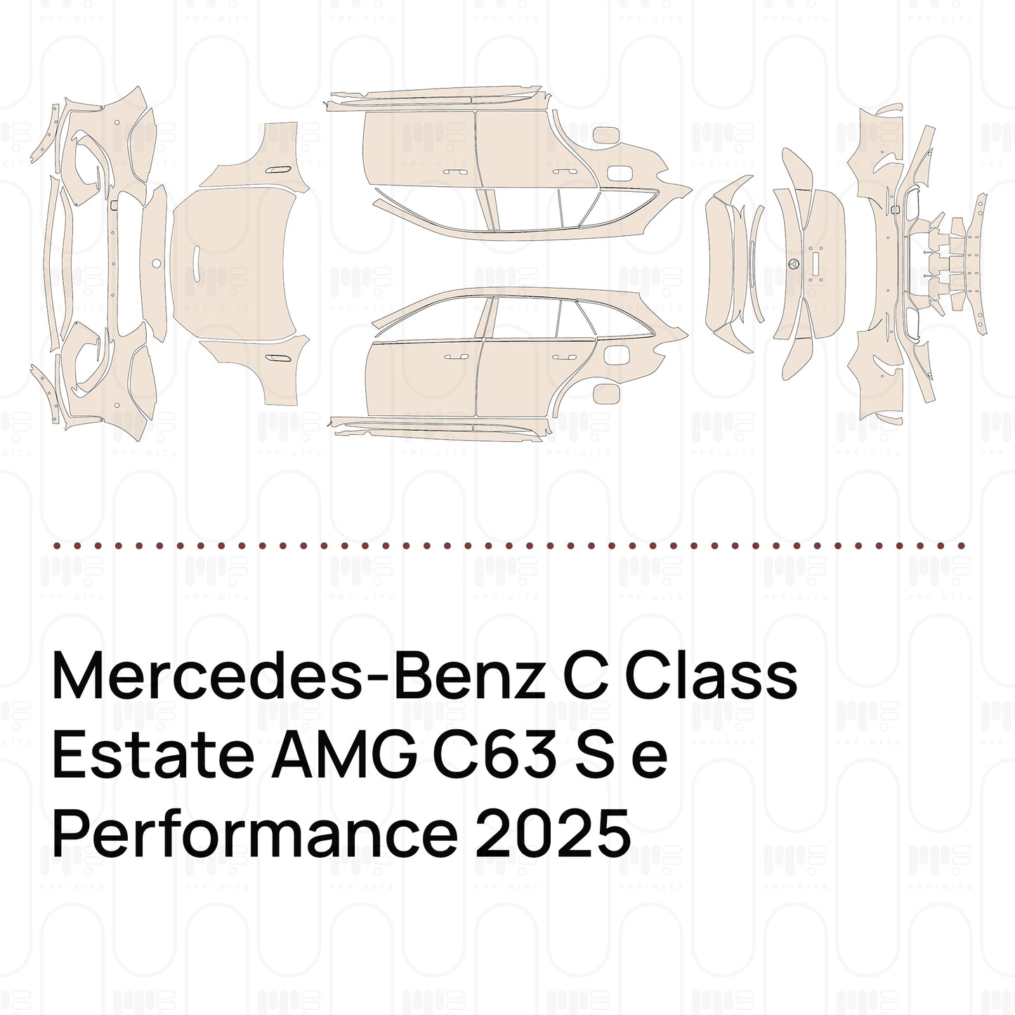 Voorgesneden PPF Mercedes-Benz C Class Estate AMG C63 S e Performance 2025