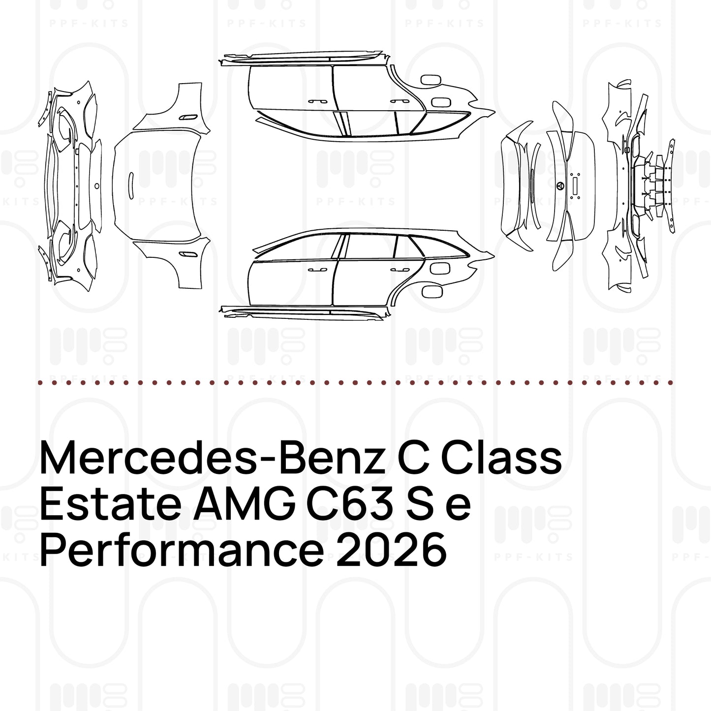 Voorgesneden PPF Mercedes-Benz C Class Estate AMG C63 S e Performance 2026