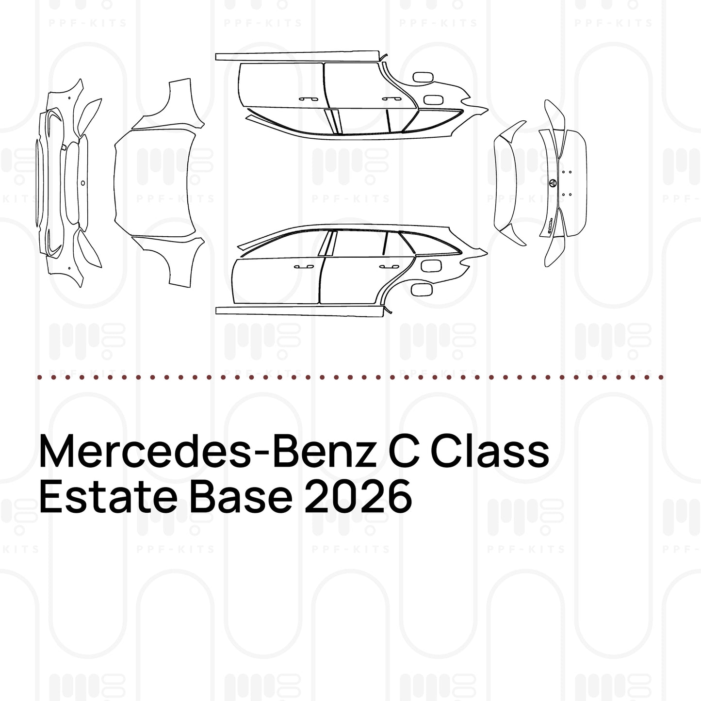Voorgesneden PPF Mercedes-Benz C Class Estate Base 2026