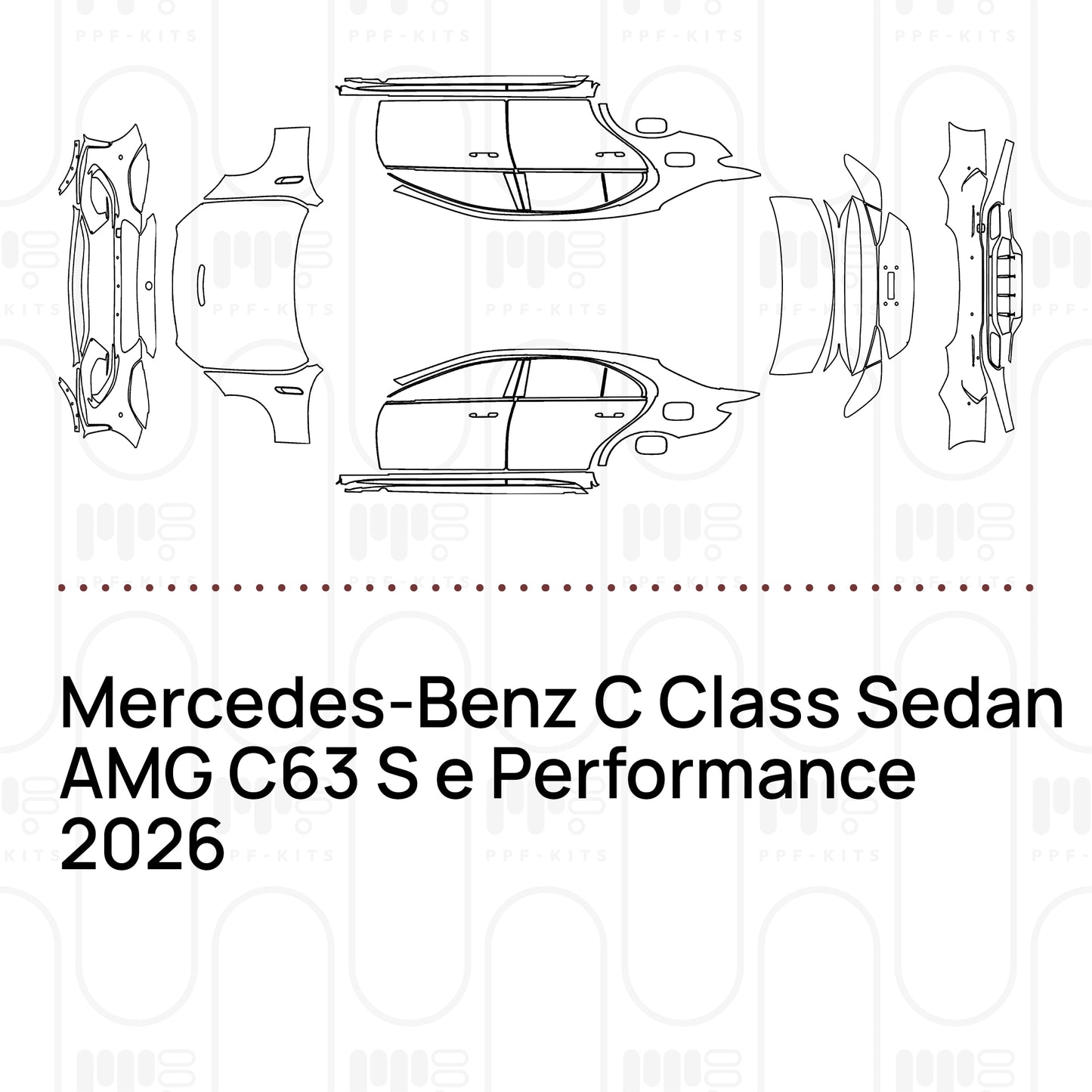 Voorgesneden PPF Mercedes-Benz C Class Sedan AMG C63 S e Performance 2026