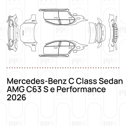 Voorgesneden PPF Mercedes-Benz C Class Sedan AMG C63 S e Performance 2026
