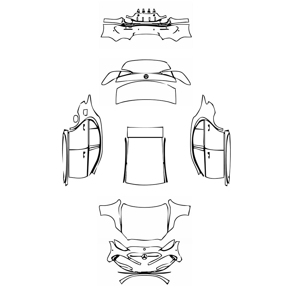 Pre-Cut PPF Mercedes-Benz C Class Sedan AMG Line Standard Wheelbase 2022 - PPF-Kits