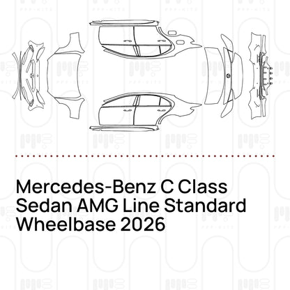 Voorgesneden PPF Mercedes-Benz C Class Sedan AMG Line Standard Wheelbase 2026