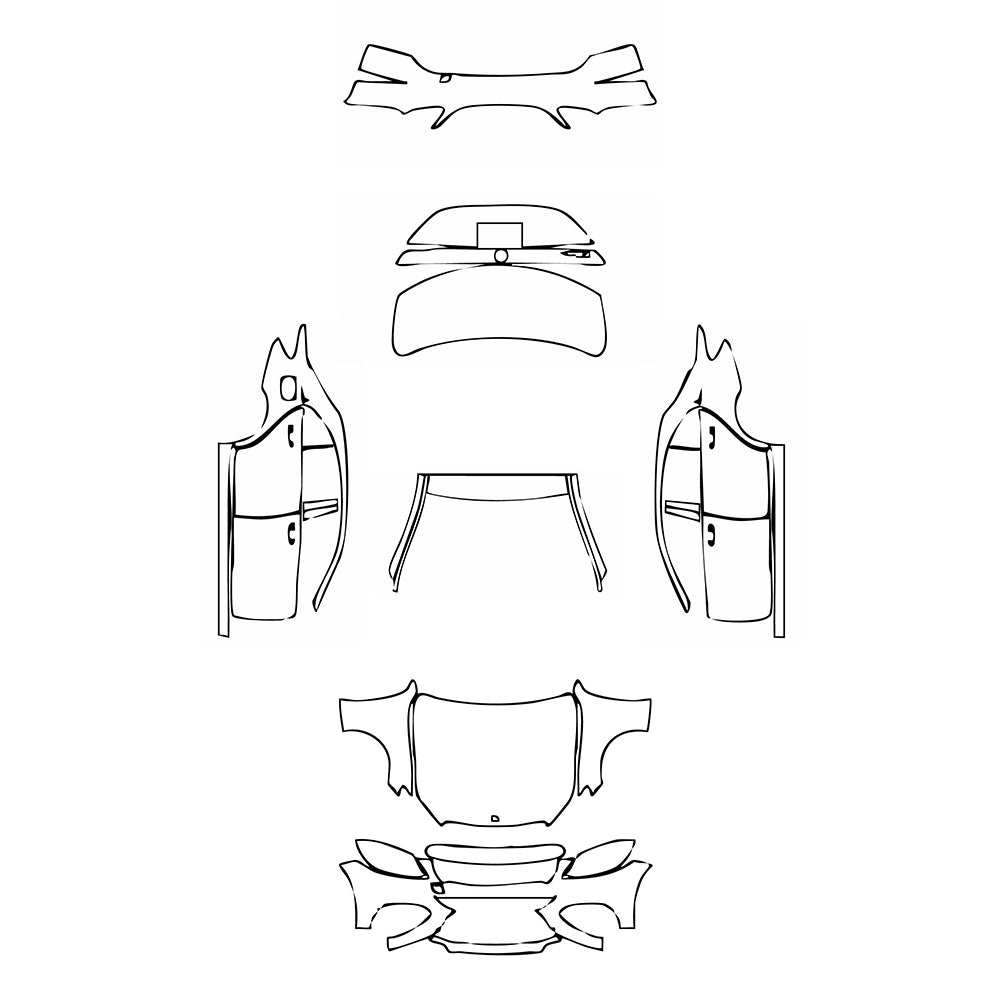 Pre-Cut PPF Mercedes-Benz C Class Sedan Base Extended Wheelbase 2015 - PPF-Kits