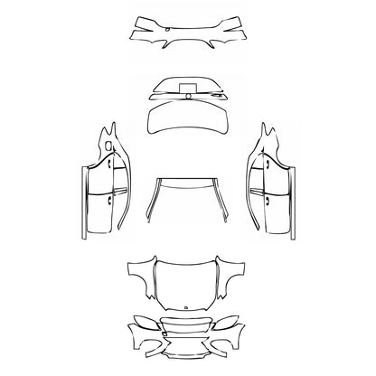 Pre-Cut PPF Mercedes-Benz C Class Sedan Base Extended Wheelbase 2017 - PPF-Kits