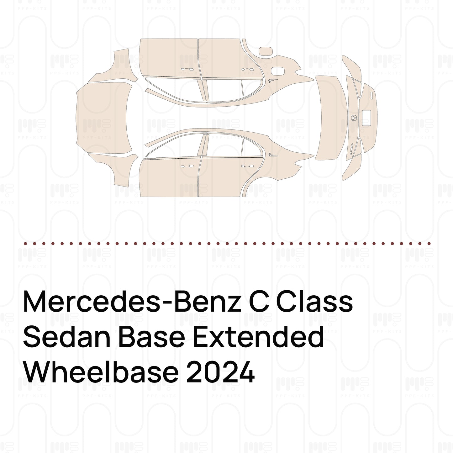 Voorgesneden PPF Mercedes-Benz C Class Sedan Base Extended Wheelbase 2024