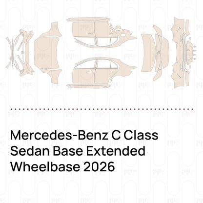Voorgesneden PPF Mercedes-Benz C Class Sedan Base Extended Wheelbase 2026