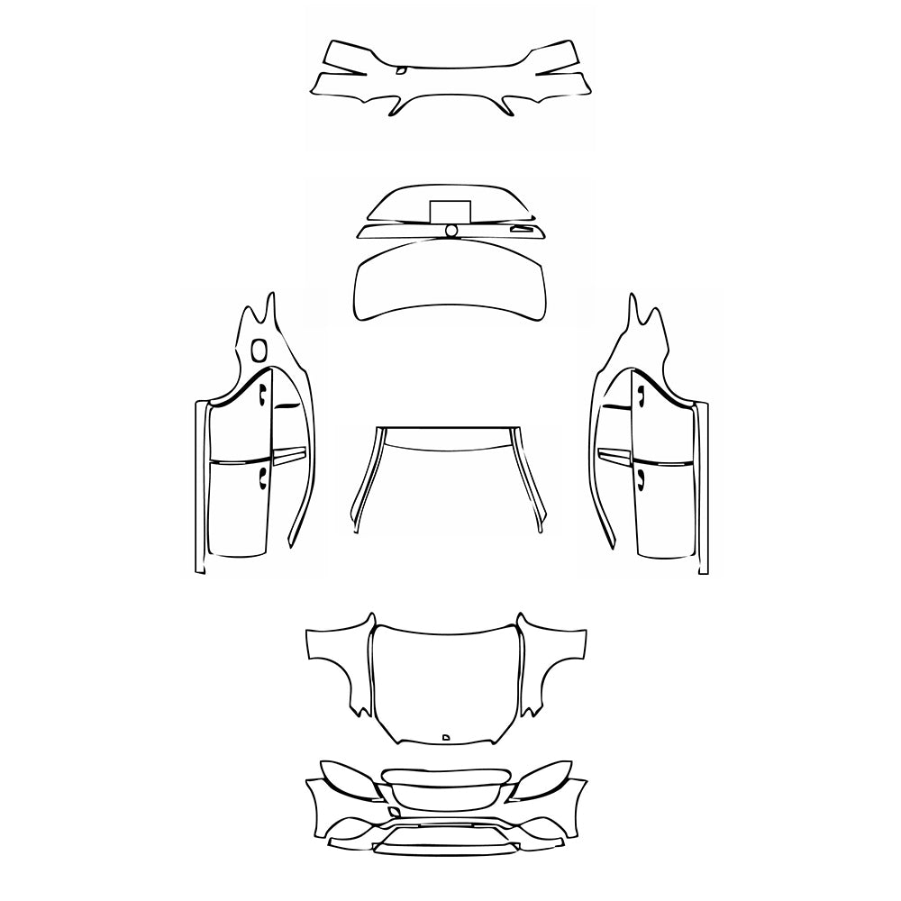Pre-Cut PPF Mercedes-Benz C Class Sedan Base Standard Wheelbase 2019 - PPF-Kits