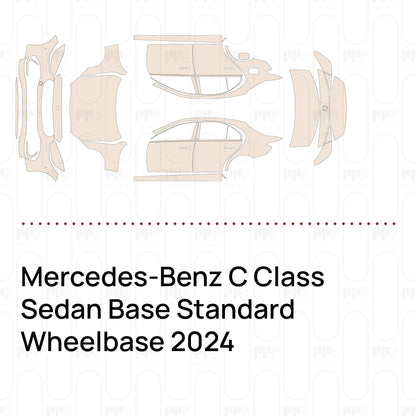 Voorgesneden PPF Mercedes-Benz C Class Sedan Base Standard Wheelbase 2024