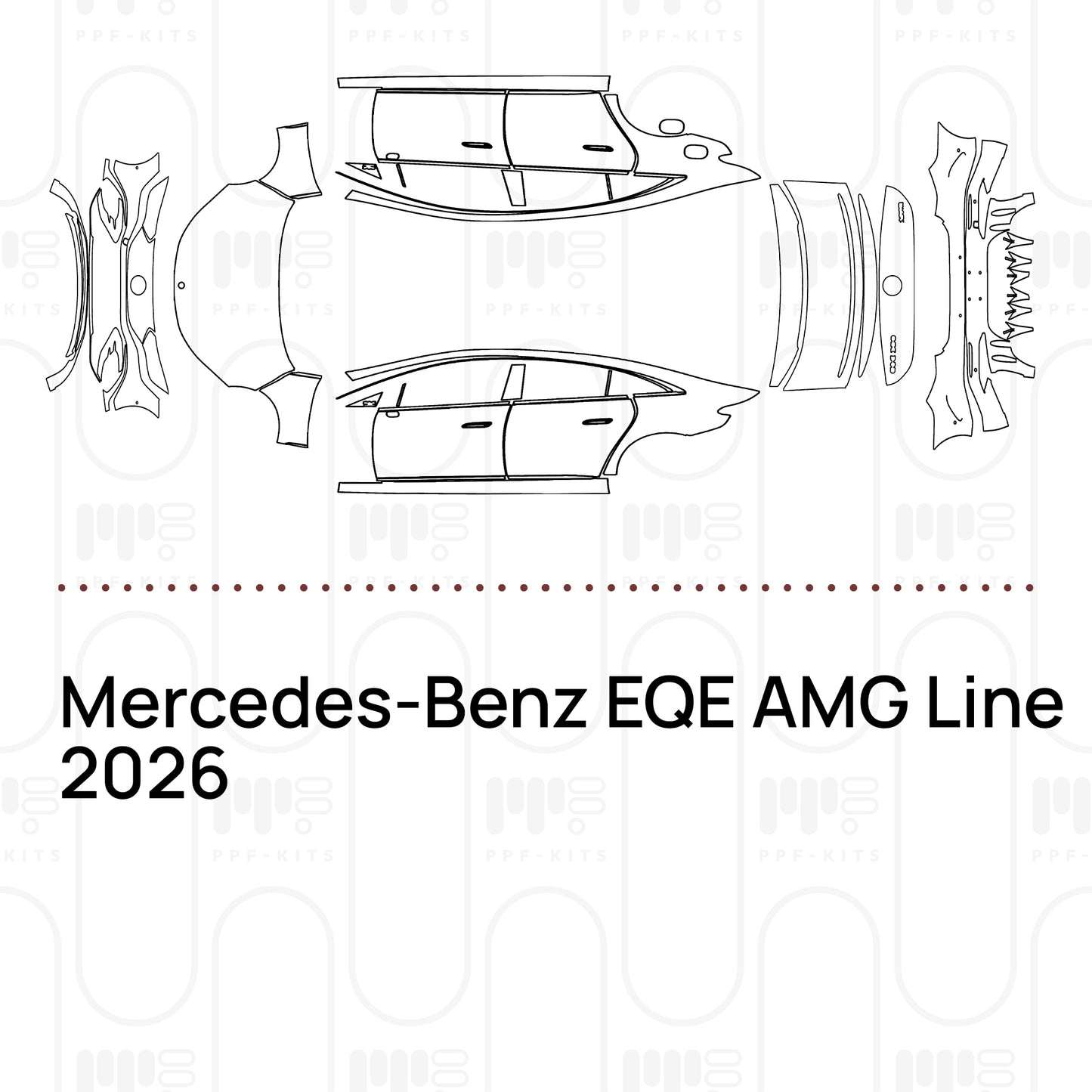 Voorgesneden PPF Mercedes-Benz EQE AMG Line 2026
