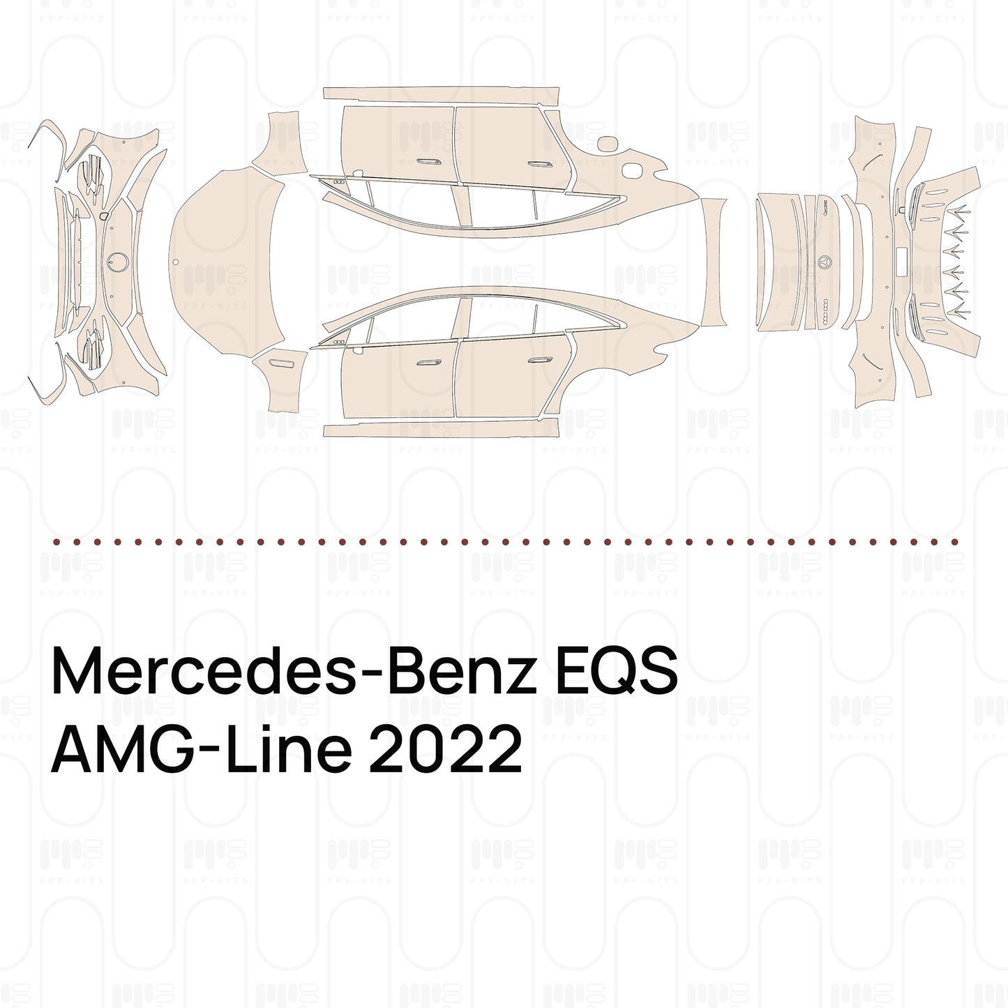 Voorgesneden PPF Mercedes-Benz EQS AMG-Line 2022