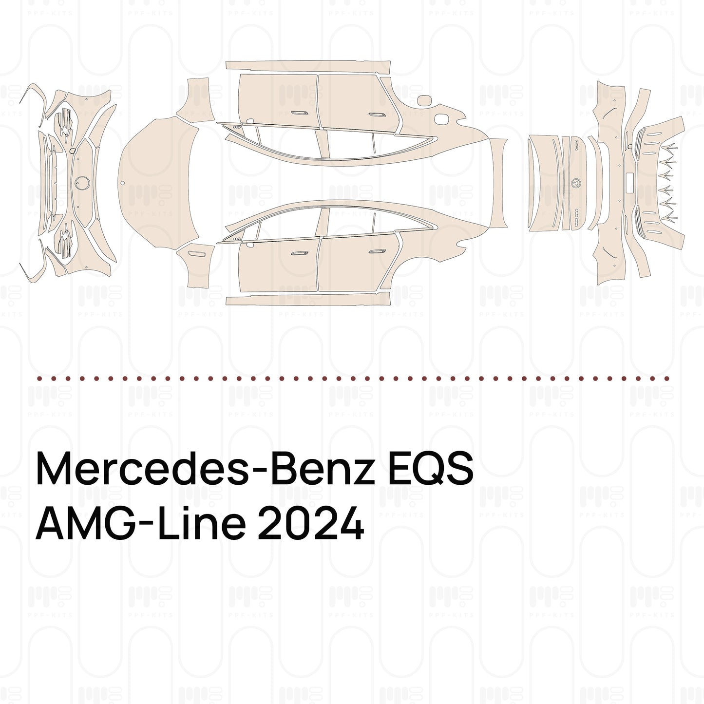 Voorgesneden PPF Mercedes-Benz EQS AMG-Line 2024