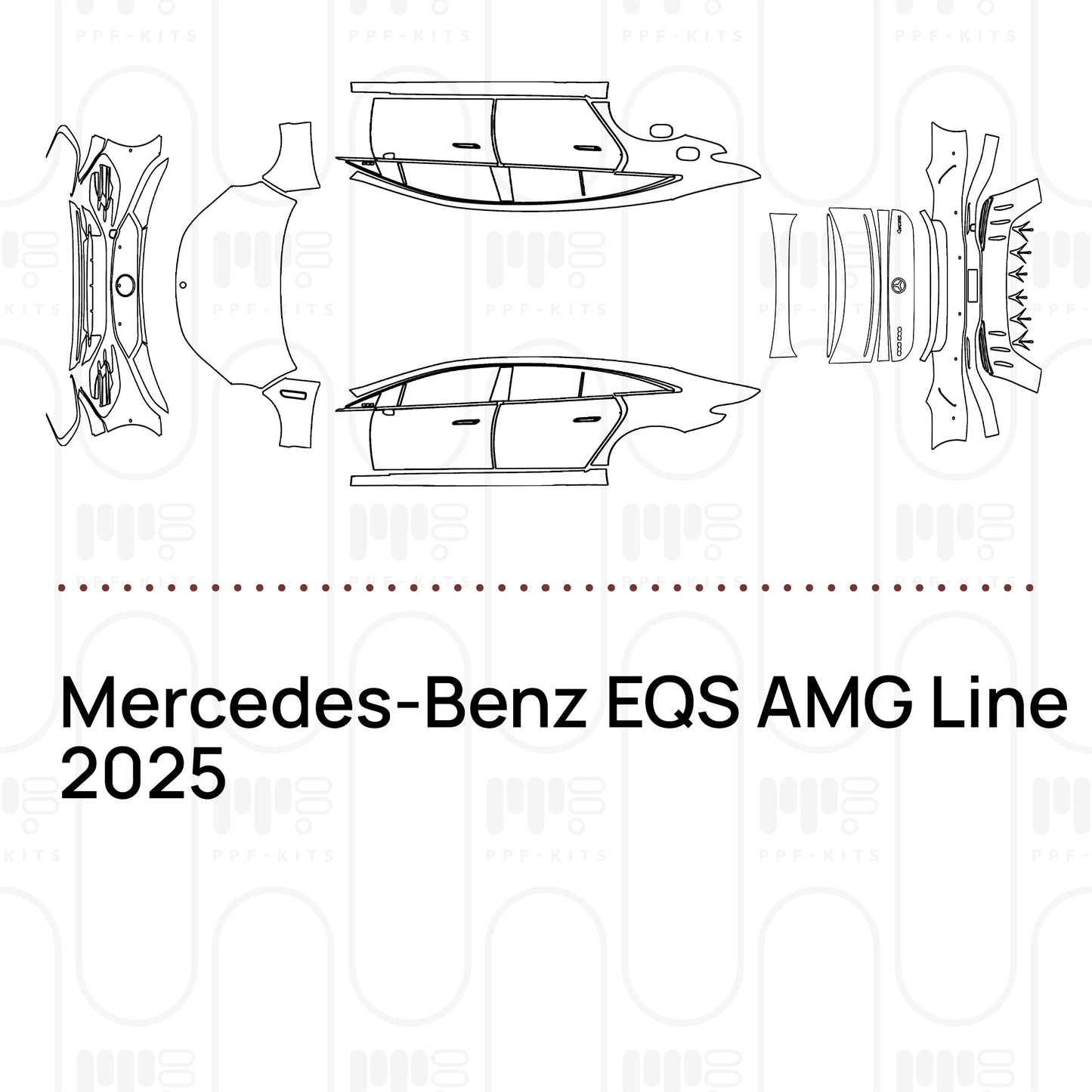Voorgesneden PPF Mercedes-Benz EQS AMG Line 2025