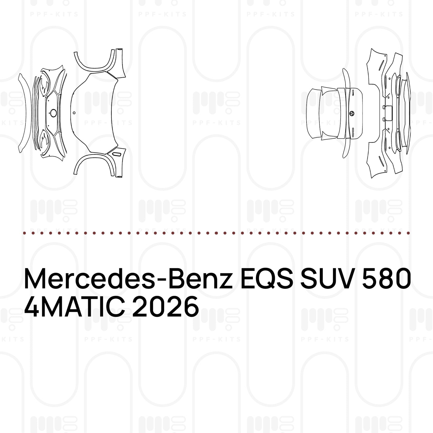 Voorgesneden PPF Mercedes-Benz EQS SUV 580 4MATIC 2026